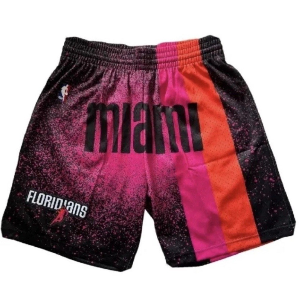 Mitchell & Ness Miami Floridians Shorts Swingman Hardwood Classic Men Size Large